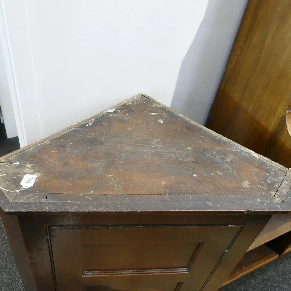 GEO.III MAHOGANY PANELLED CORNER CABINET Image 1++