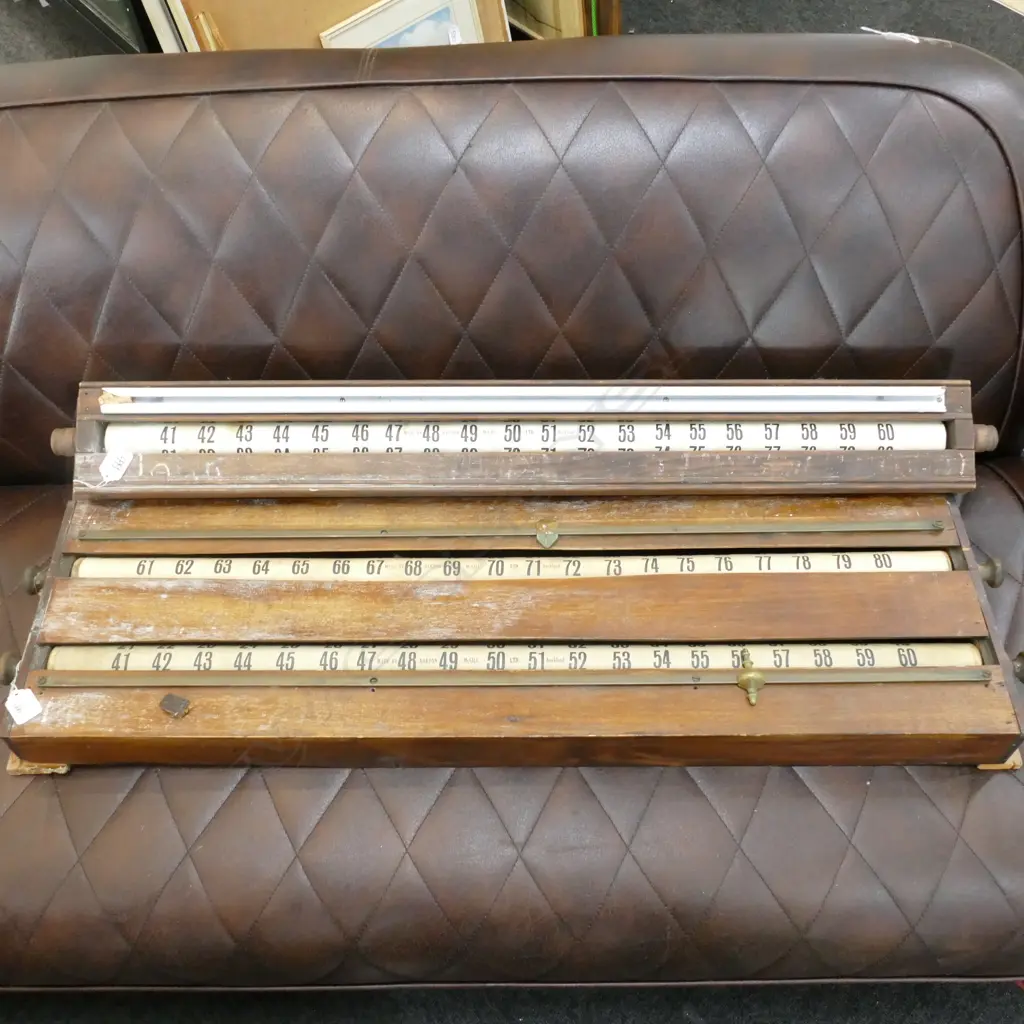 2 VINTAGE POOL GAME SCORES 980MM L Image 1++