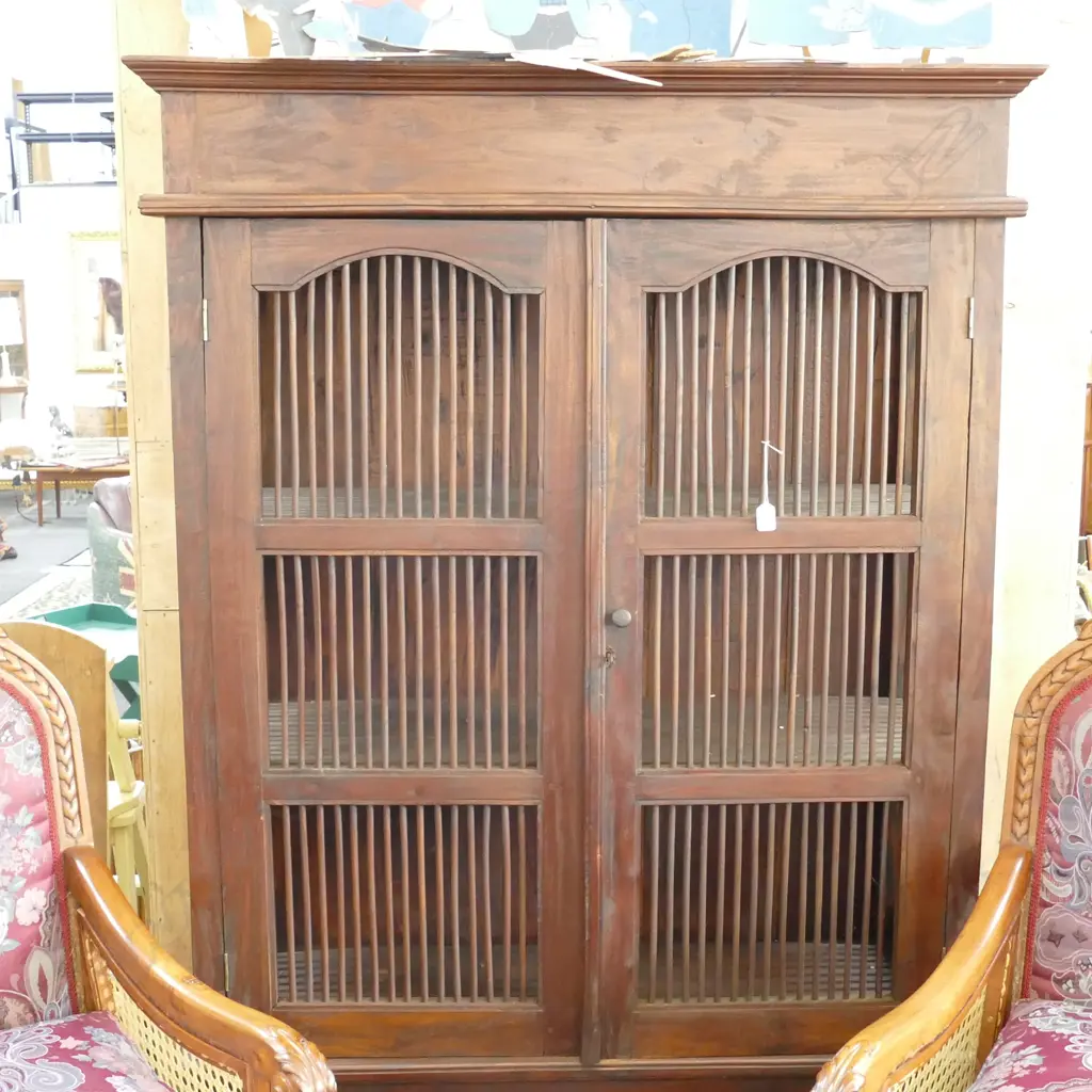 CONTEMPORARY BALINESE STYLE SHELVES 1750MM H 1140MM W Image 1++