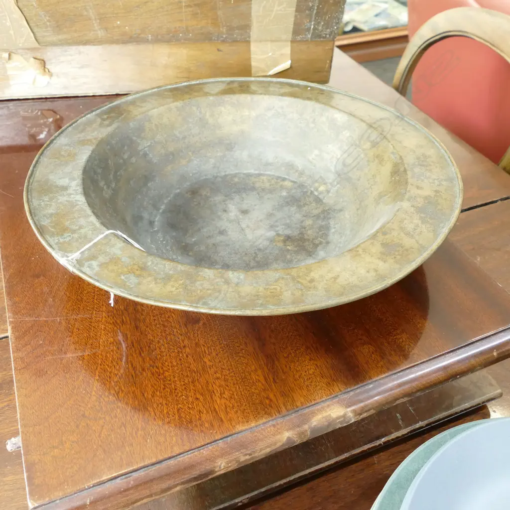 OLD CHINESE BRONZE/BRASS BOWL DIA. 355mm Image 1++
