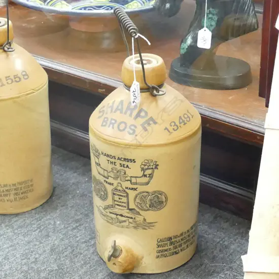 CERAMIC CROCK 'SHARPE BROS.' 340MM H