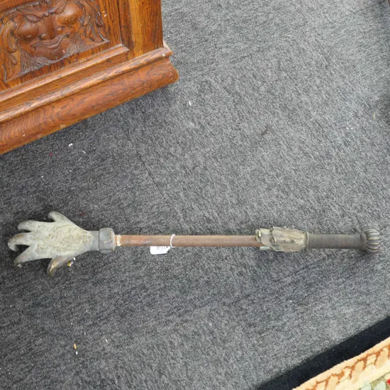 CHINESE BRASS & STEEL LGE BACK SCRATCHER 