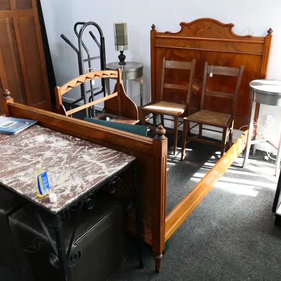 FRENCH INLAID BED - DOUBLE