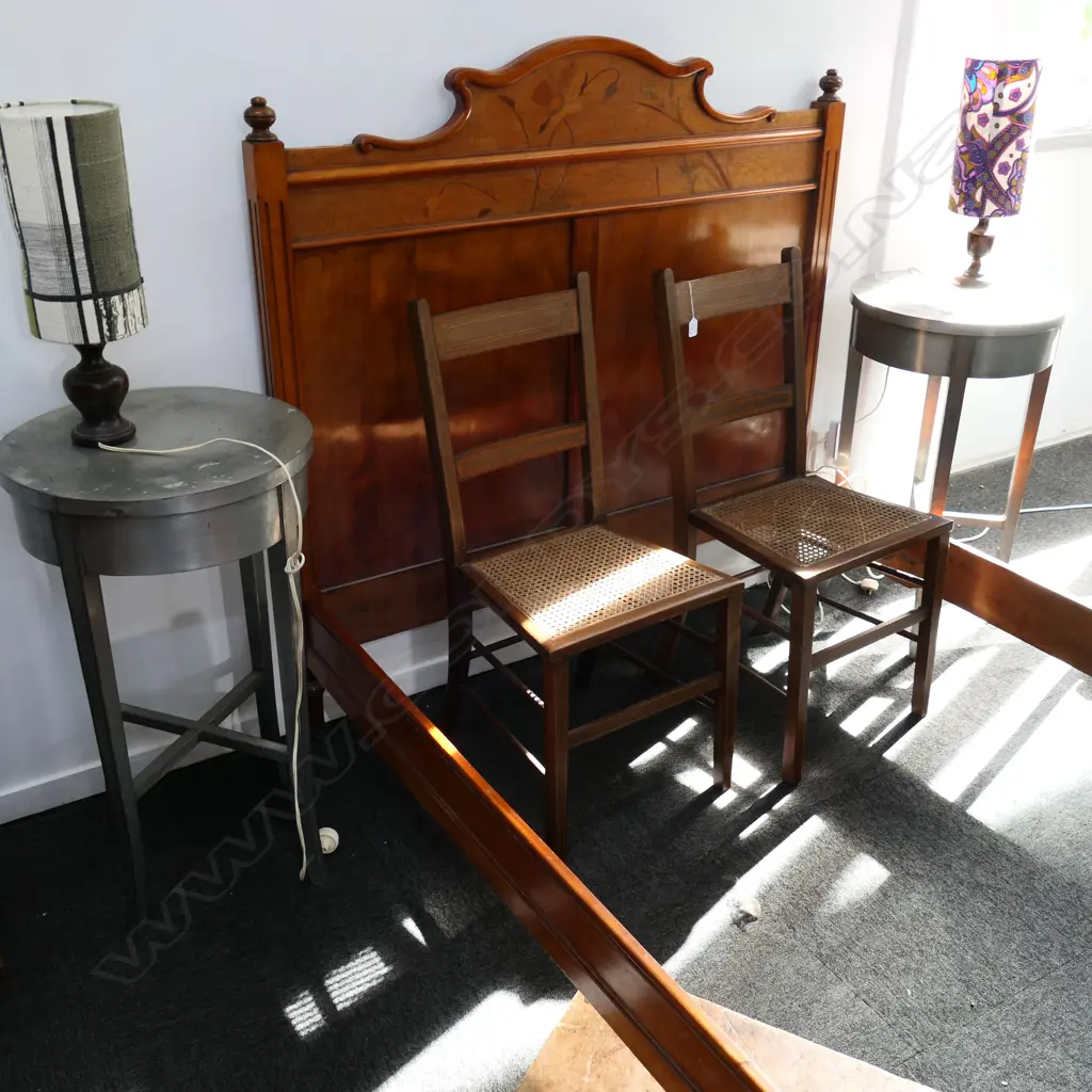 PR OF METAL SIDE TABLES 790MM H 450MM DIA Image 1++