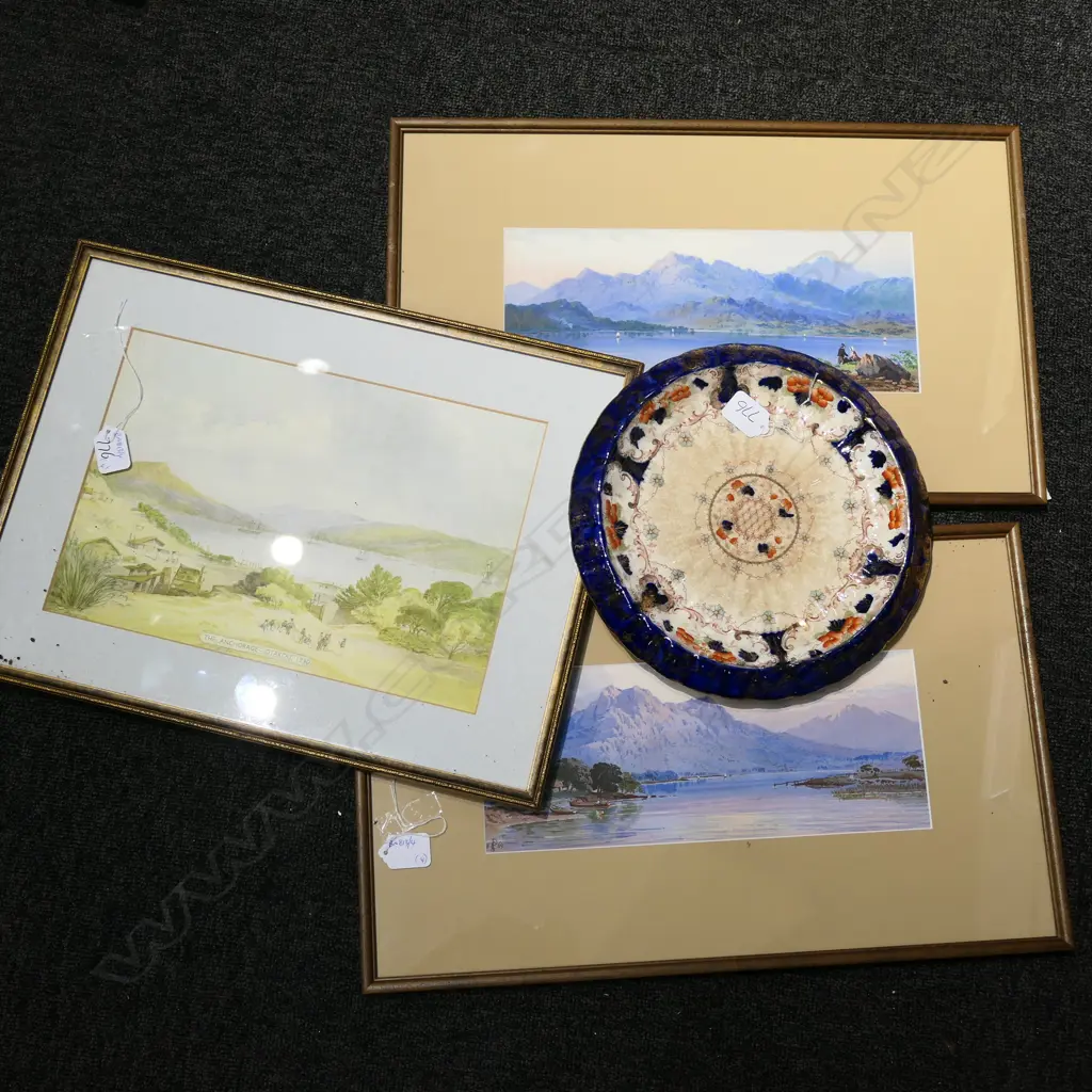 3 FRAMED PRINTS + BREAD PLATE Image 1++