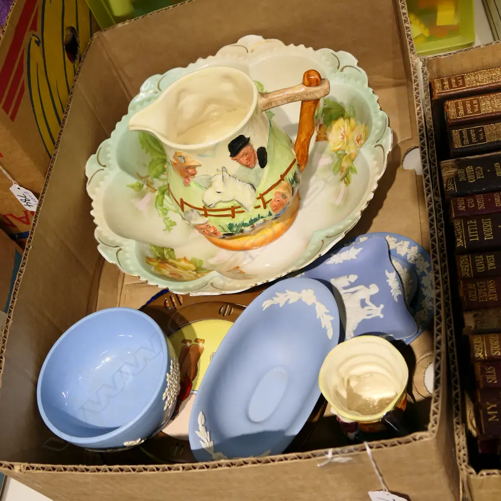 ASST LOT TRIVETS/W/WOOD/TOBY JUG+ JUG ETC  Image 1++