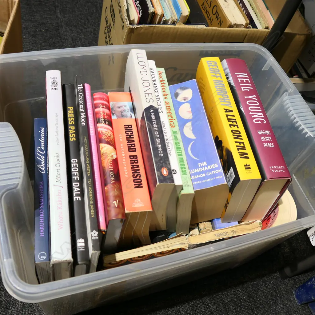 BOX BOOKS - BIOGRAPHIES, NOVELS, ETC Image 1++