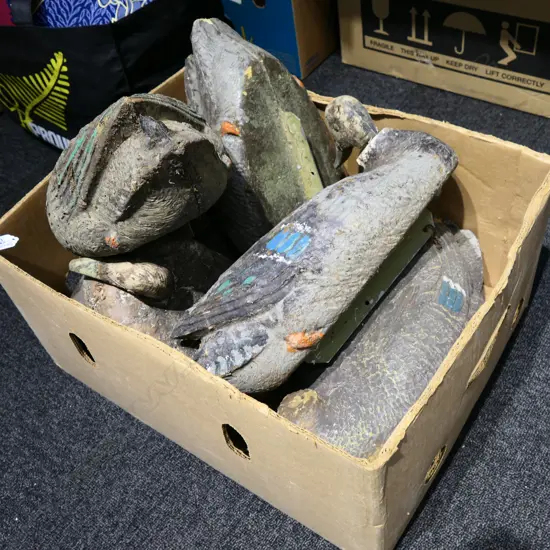 BOX LOT DUCK DECOYS