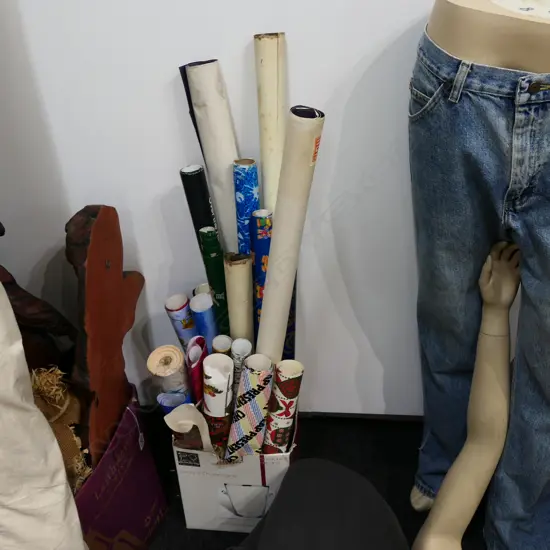 BOX LOT ASST. WRAPPING / TEXTURED PAPER