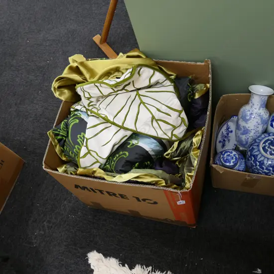 DESIGNERS GUILD DUCK EIDERDOWN, SEVERAL MATCHING CUSHIONS