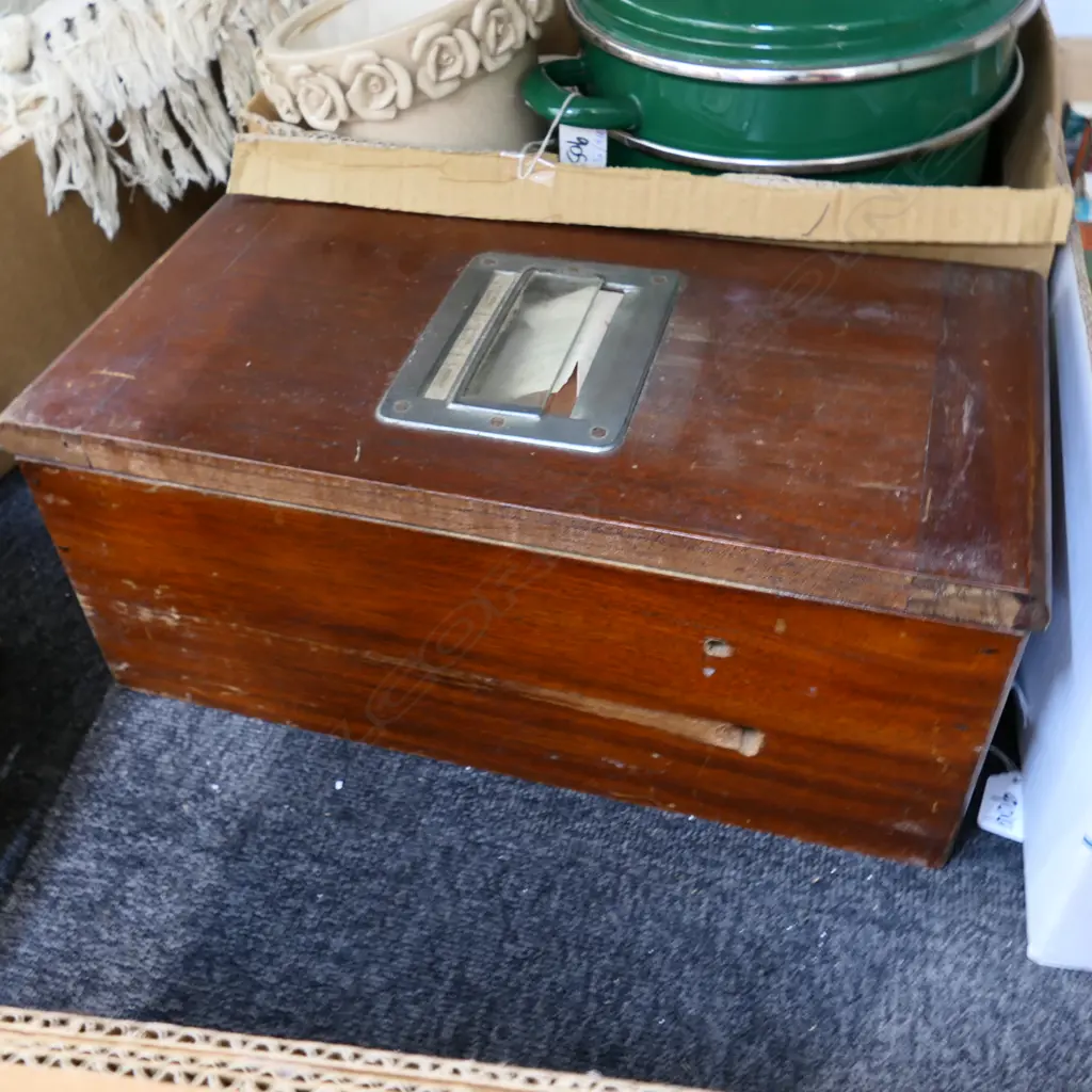 OLD QOODEN TILL WITH DISPLAYED TOP L.430MM (18132) Image 1++