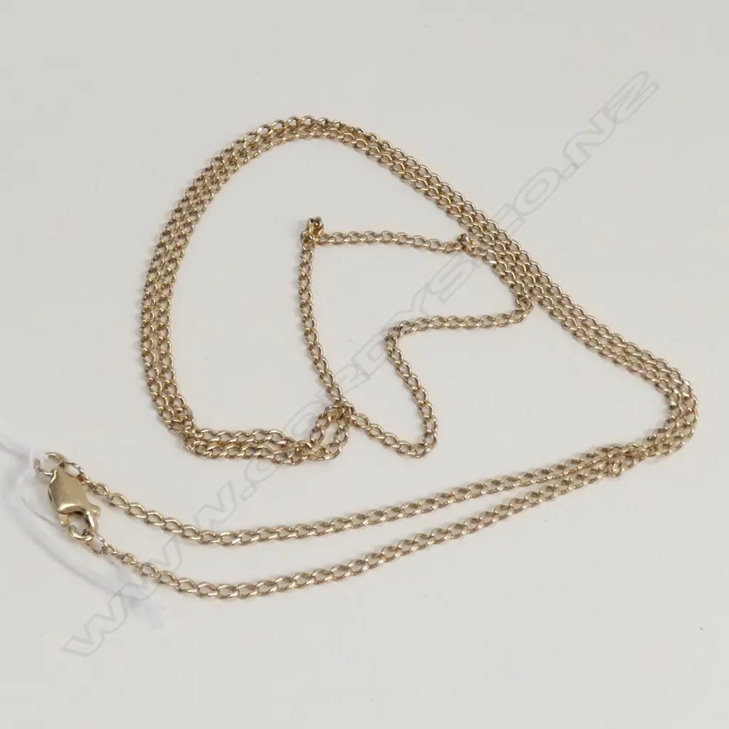 9CT YG CURB LINK CHAIN   62 CM LONG  5 GM Image 1++