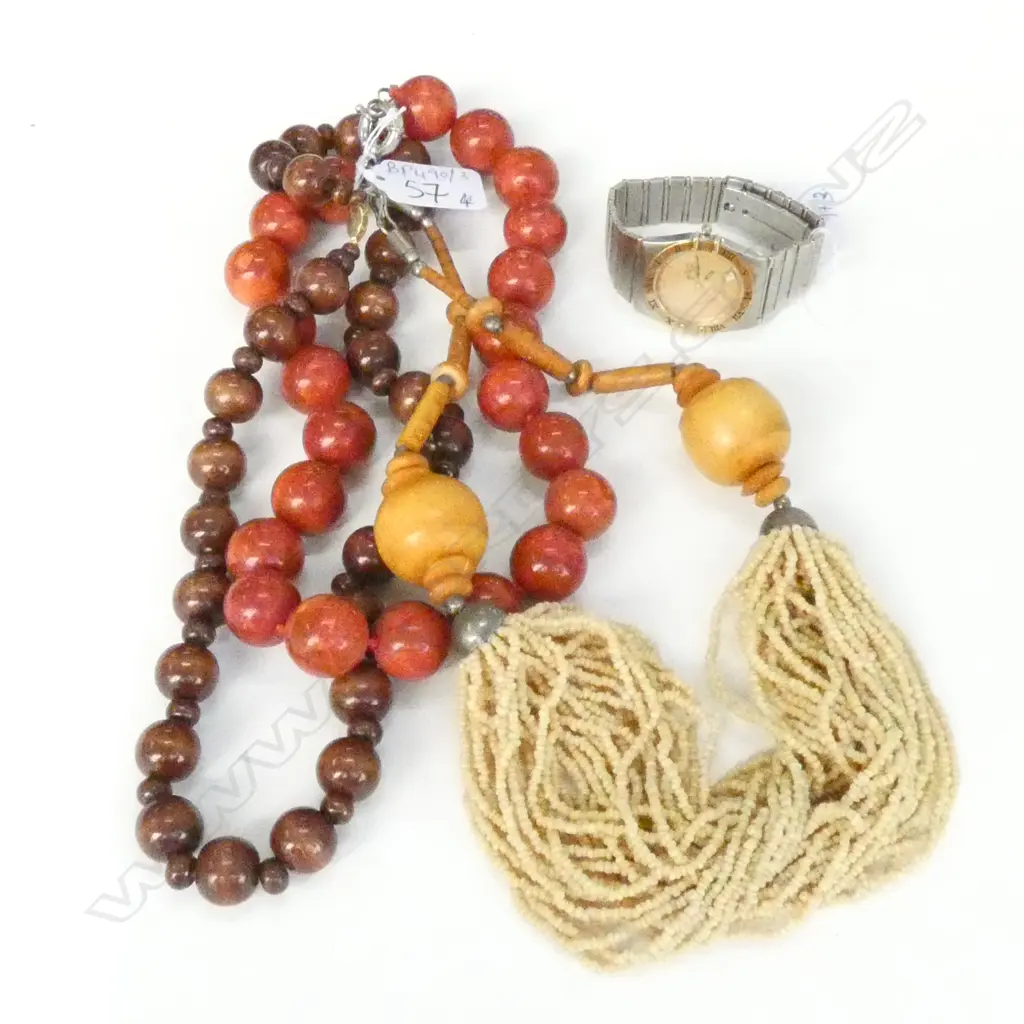 3 NECKLACES & OMEGA WATCH AF Image 1++
