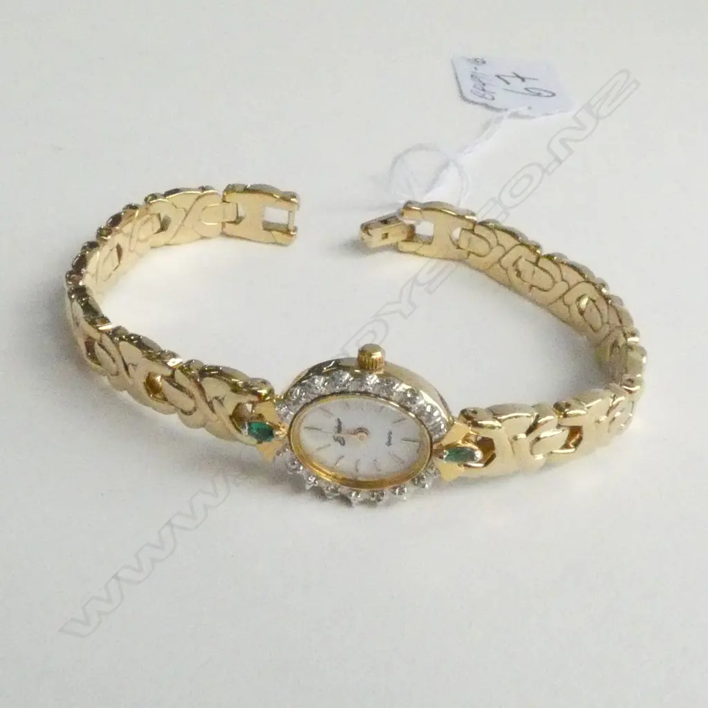 LADIES BELAIR DRESS WRISTWATCH DIAMOND FRAMED BEZEL Image 1++