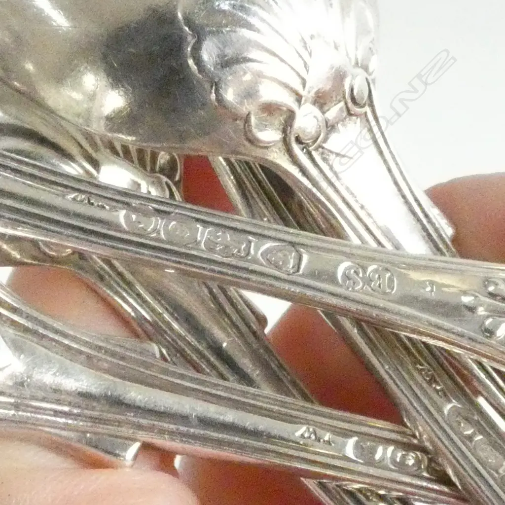 SET 6 VICT. SILVER TEASPOONS LONDON 1840 214gms Image 1++