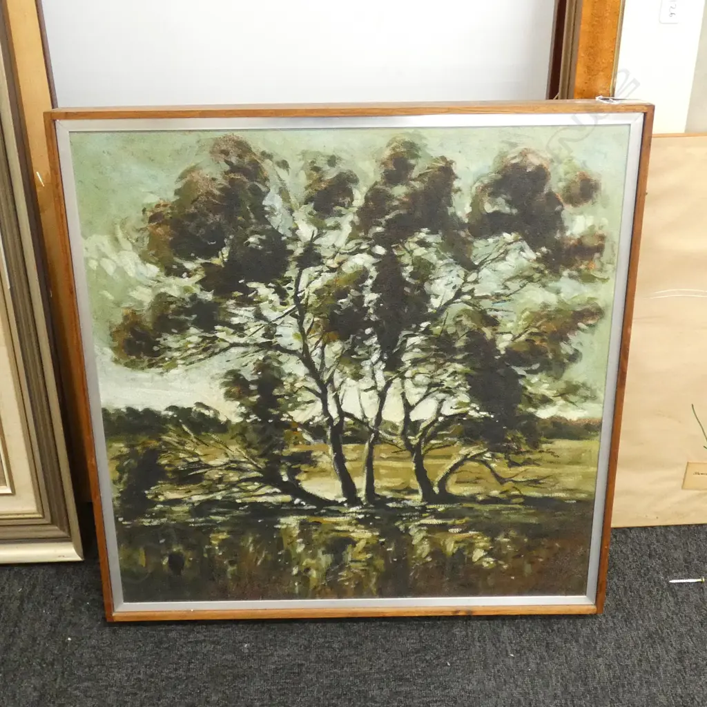 A. FOX 'WINDY AFTERNOON' OIL ON CANVAS 630MM SQ Image 1++