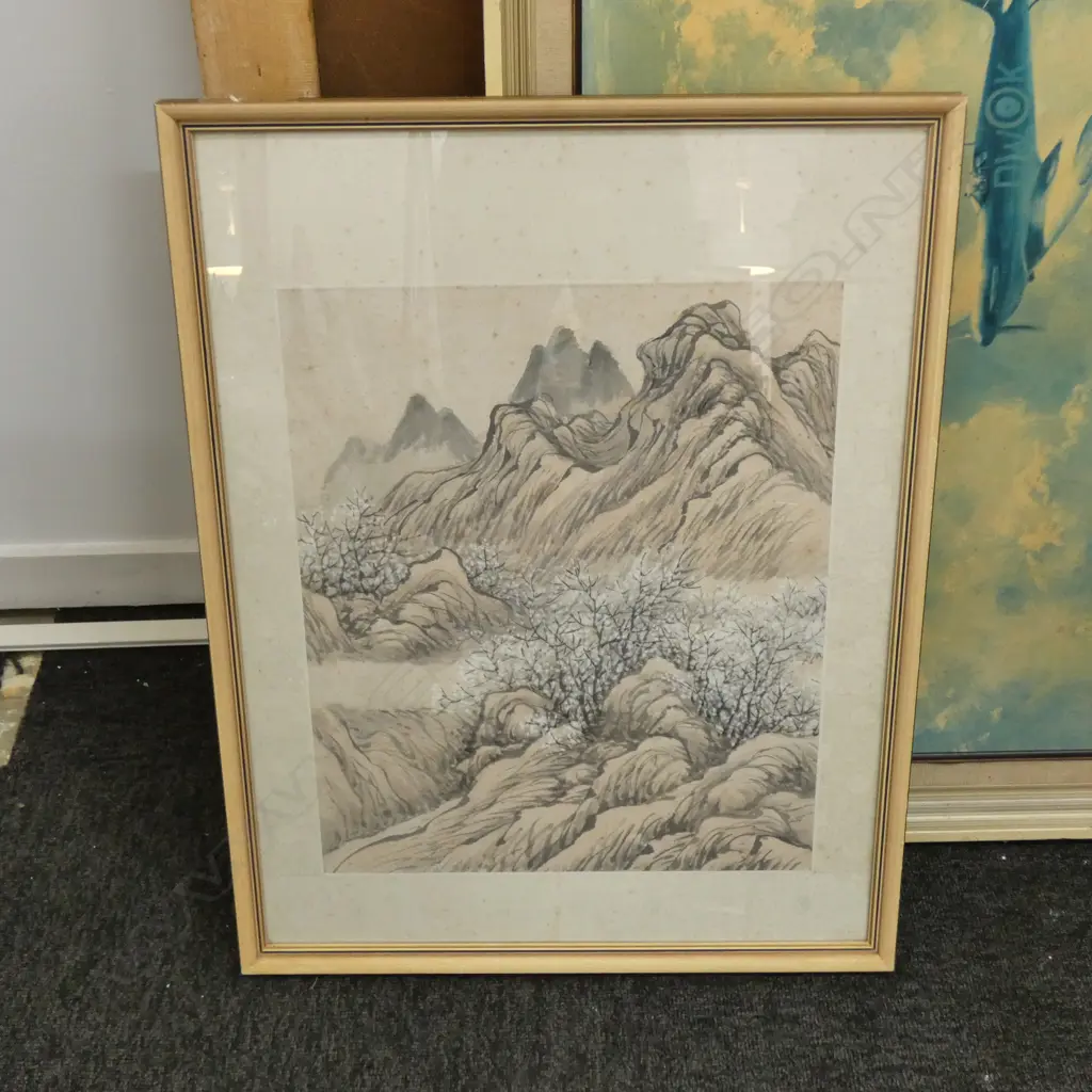 ORIENTAL W/C LANDSCAPE 590 x 455MM Image 1++