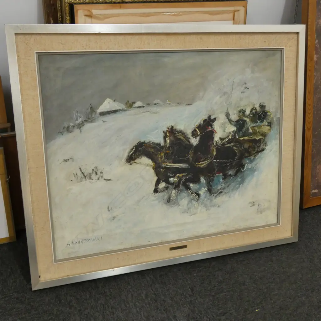 A KIVATKOWSKI OIL ON CANVAS SNOWS-CAPE 1070 X 870 MM Image 1++