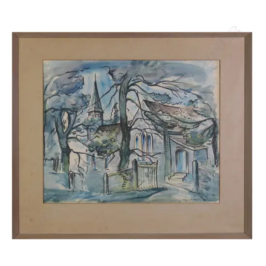 ROY A STEER, W/C, 'ST LUKES GREYTOWN', SIGNED  400 x 500mm