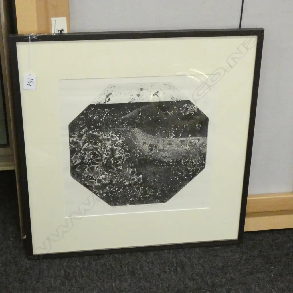 GARY TRICKER ETCHING 'TURAKINO TOWNSHIP' 3/50 510 x 520MM Image 1++