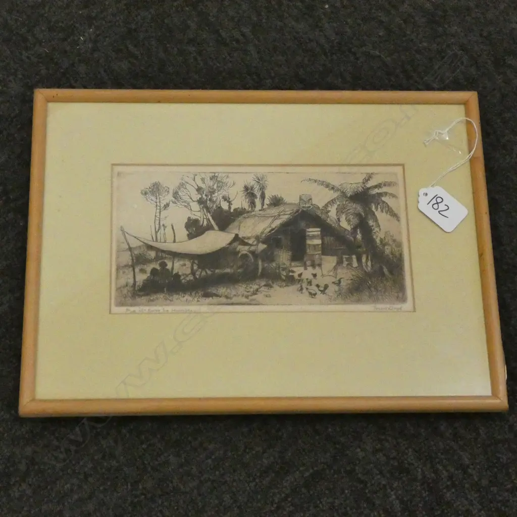 TREVOR LLOYD ETCHING BE IT EVER SO HUMBLE 110 X 210 MM Image 1++
