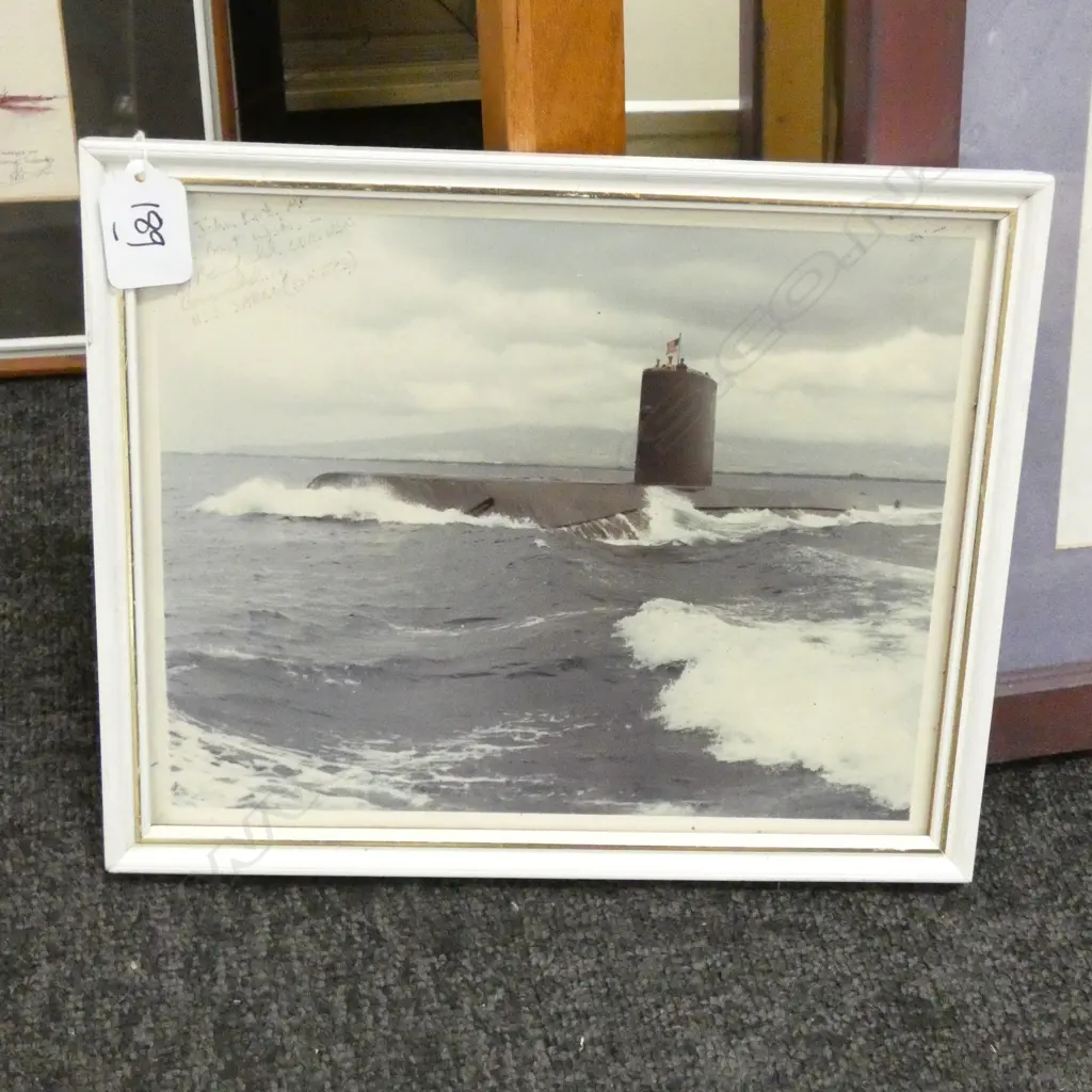 PHOTOGRAPH GIFTED TO M.P JOHN KIRK 1977 FROM U.S.S SARGE H 280 MM Image 1++