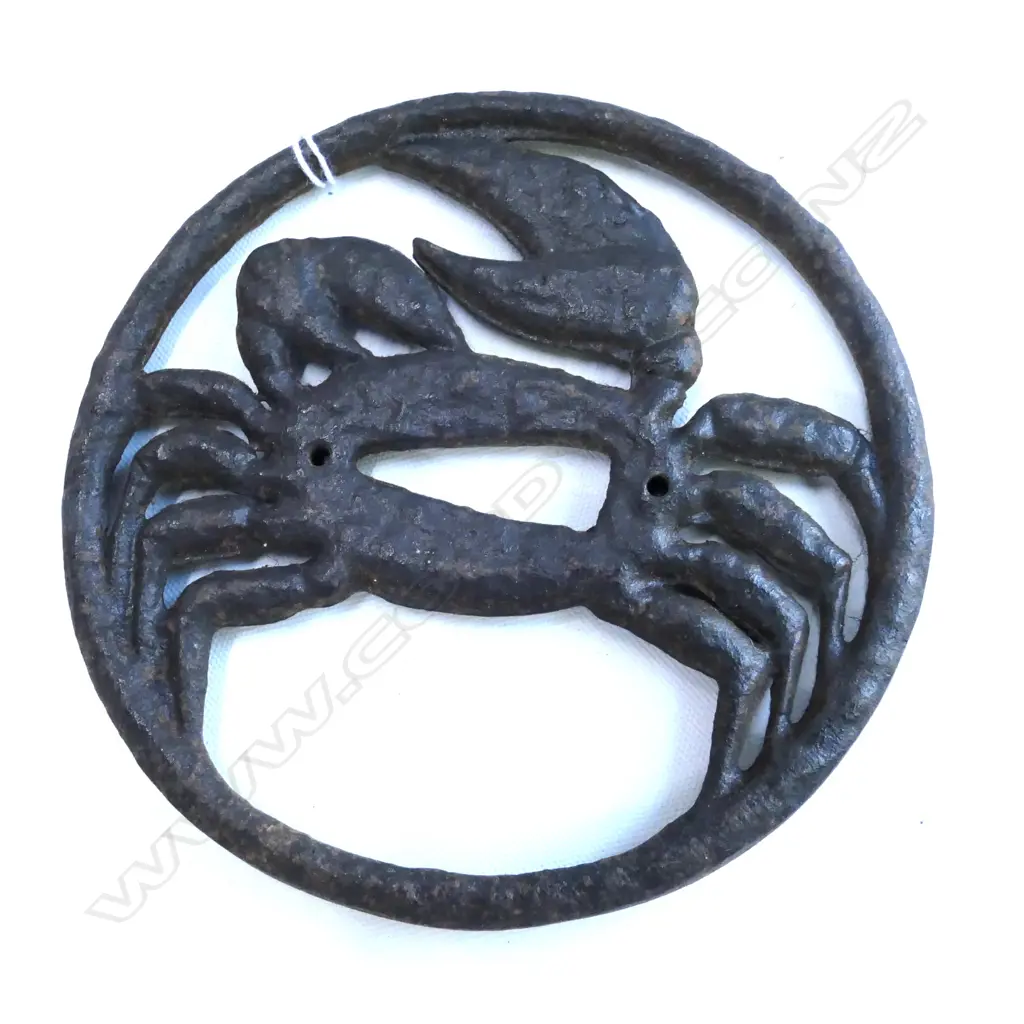 JAPANESE IRON TSUBA (KATANA SWORD GUARD), CRAB Image 1++