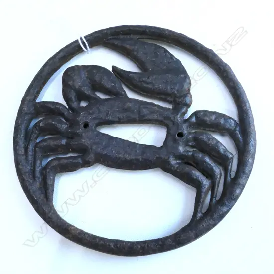 JAPANESE IRON TSUBA (KATANA SWORD GUARD), CRAB