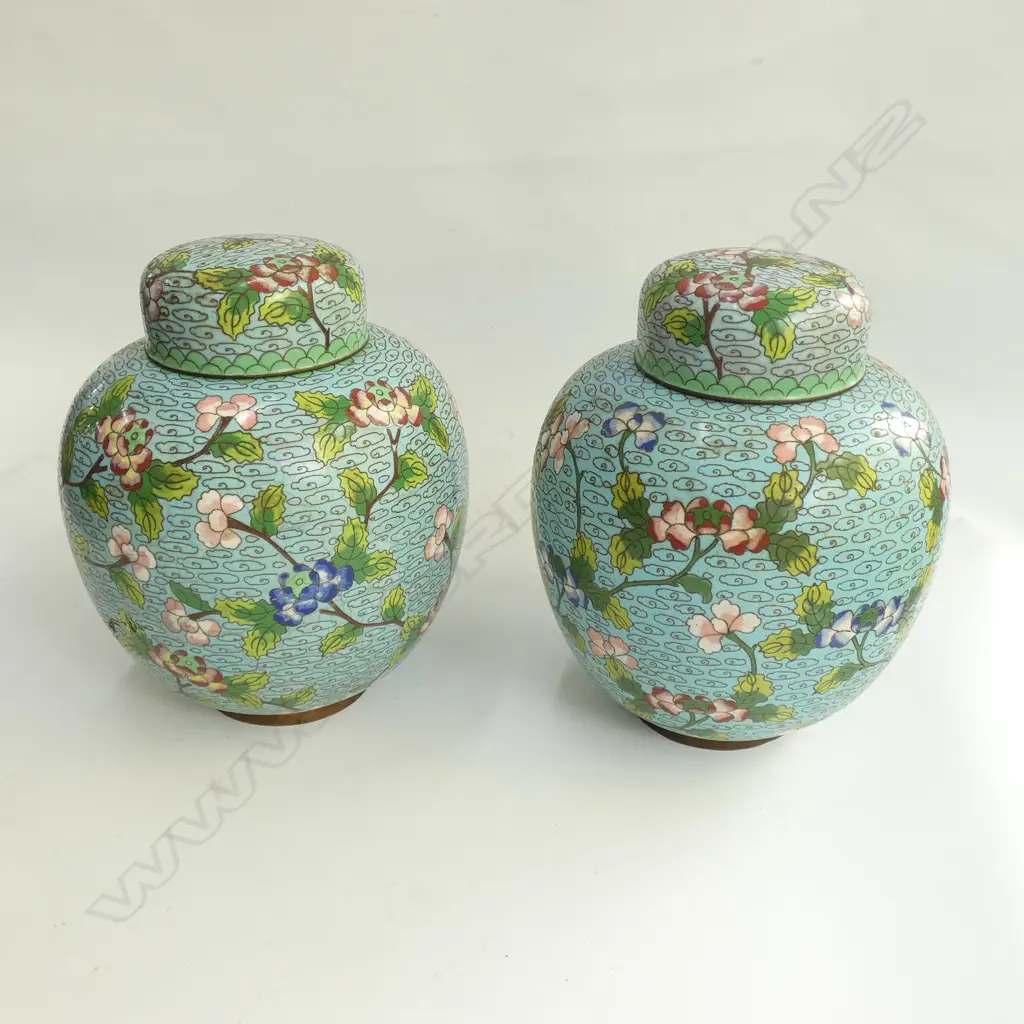 PR ORIENTAL CLOISONNE GINGERS JARS SOME FAULTS Image 1++