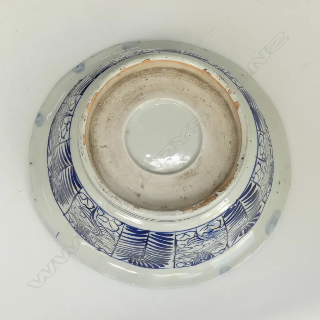 OLD JAPANESE BLUE & WHITE BOWL FLARED SHAPED RIM... Image 1++