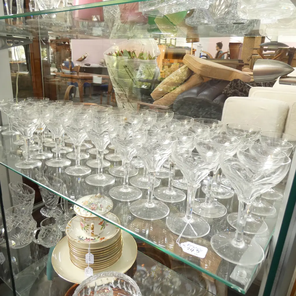 LARGE SUITE OF CUT CRYSTAL GLASSES Image 1++