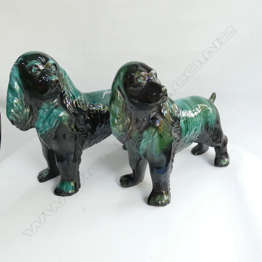 PR OF BLUE MOUNTAIN POTTERY SPANIELS H 300 MM Image 1++