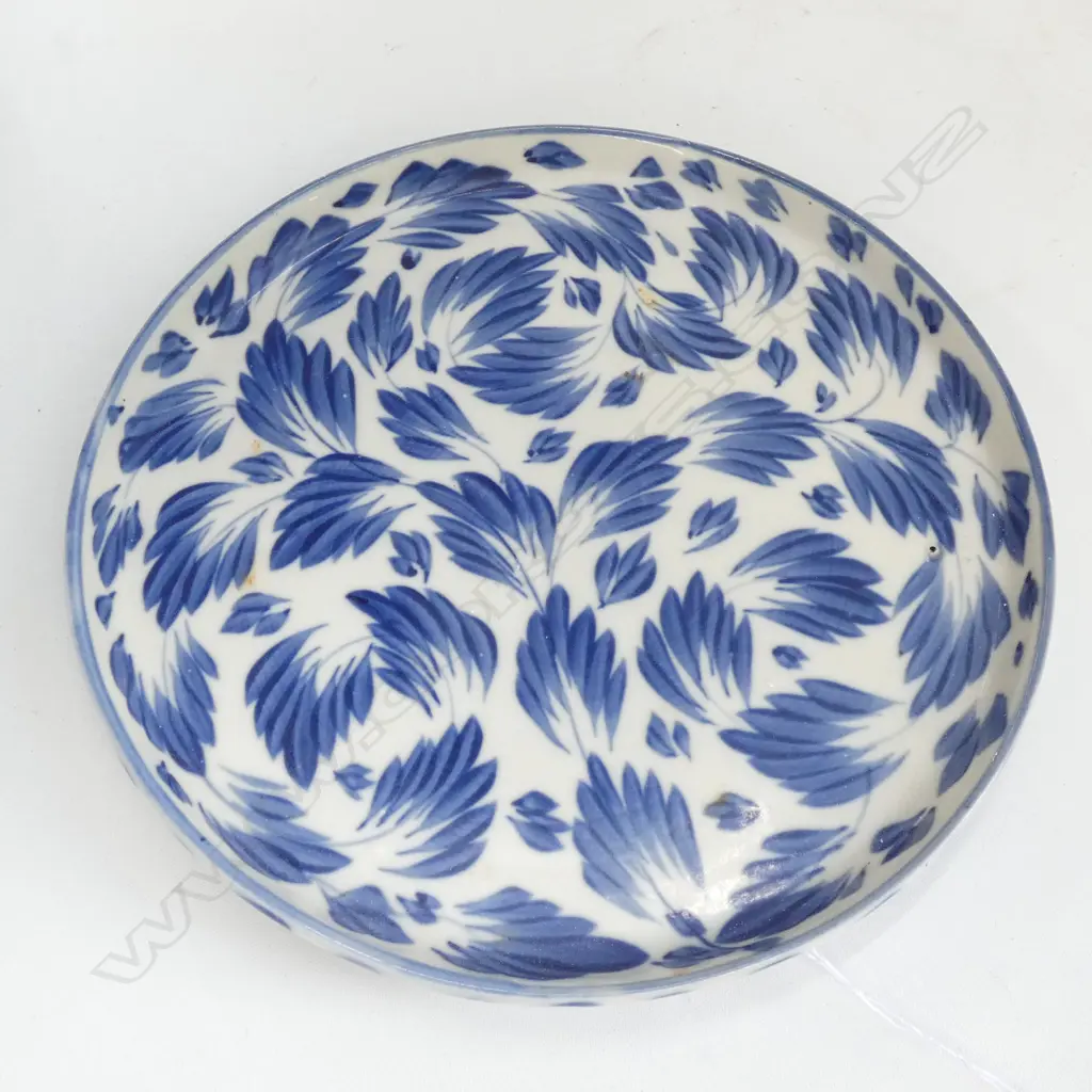 A CHINESE BLUE + WHITE PLATE D 205 MM Image 1++