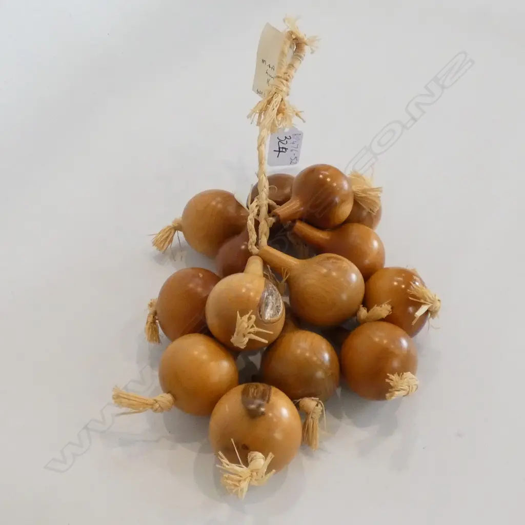 ALAN COOK HAND MADE N.Z WOODS HANGING ONIONS  Image 1++