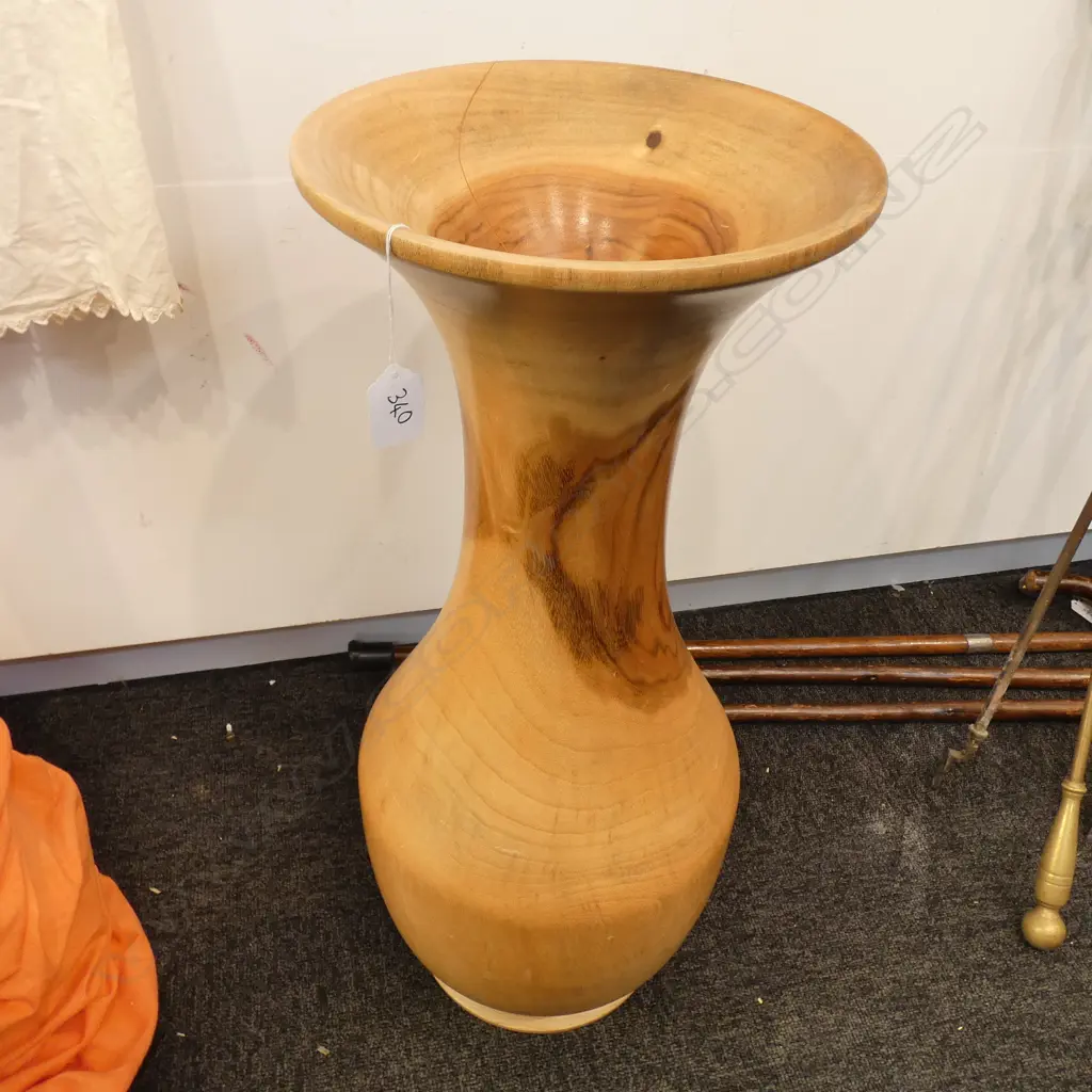LARGE WOODEN TURNED VASE H 600 MM Image 1++