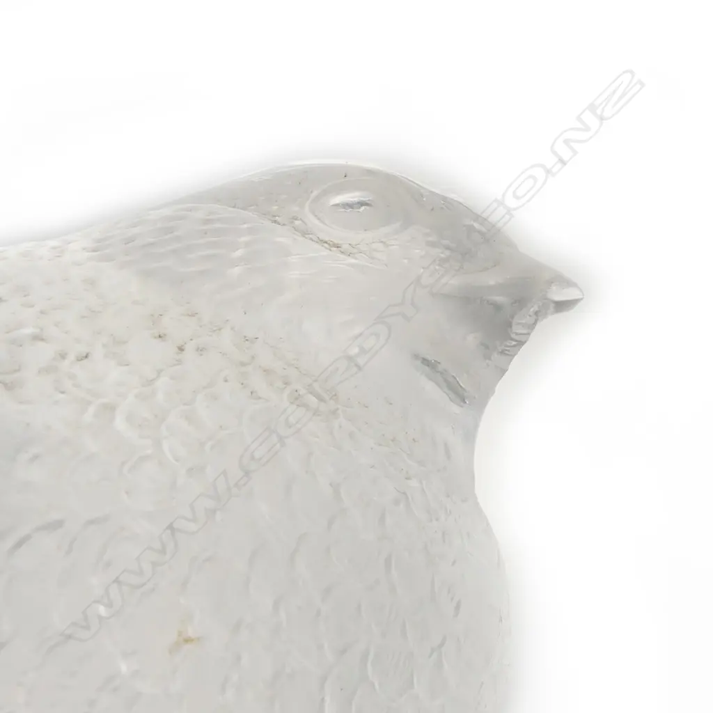 Two Lalique glass partridge ornaments Image 1++