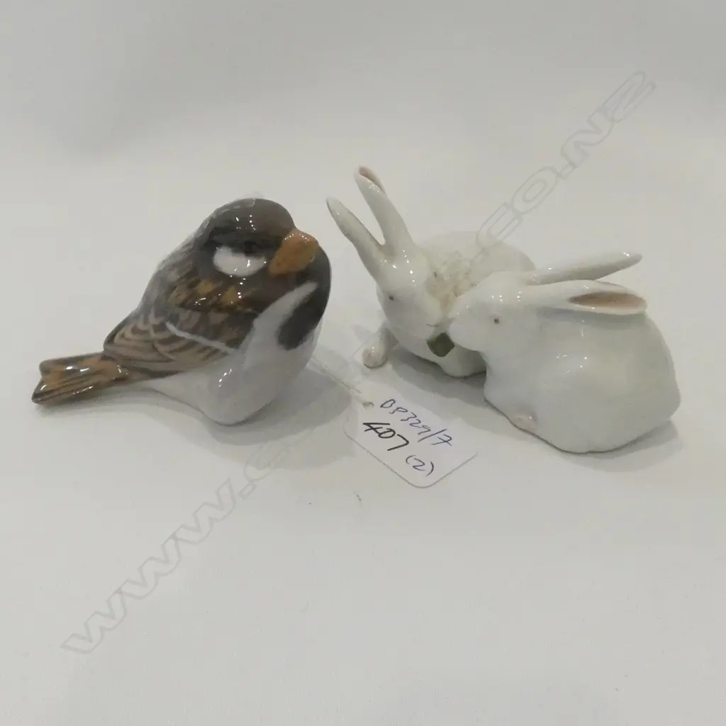 COPENHAGEN BIRD AND RABBITS L 100 MM Image 1++