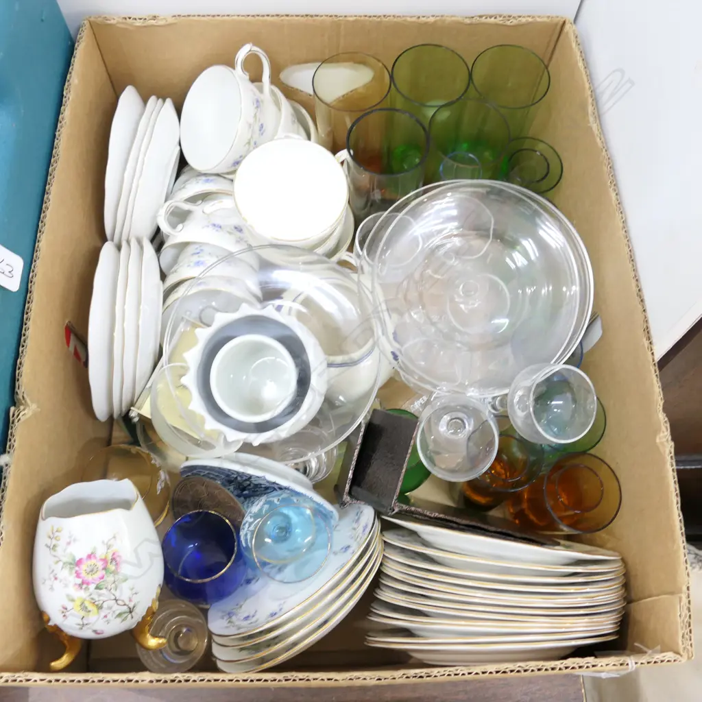 LOT ASST DUCHESS TEA SET GLASSWARE ETC Image 1++