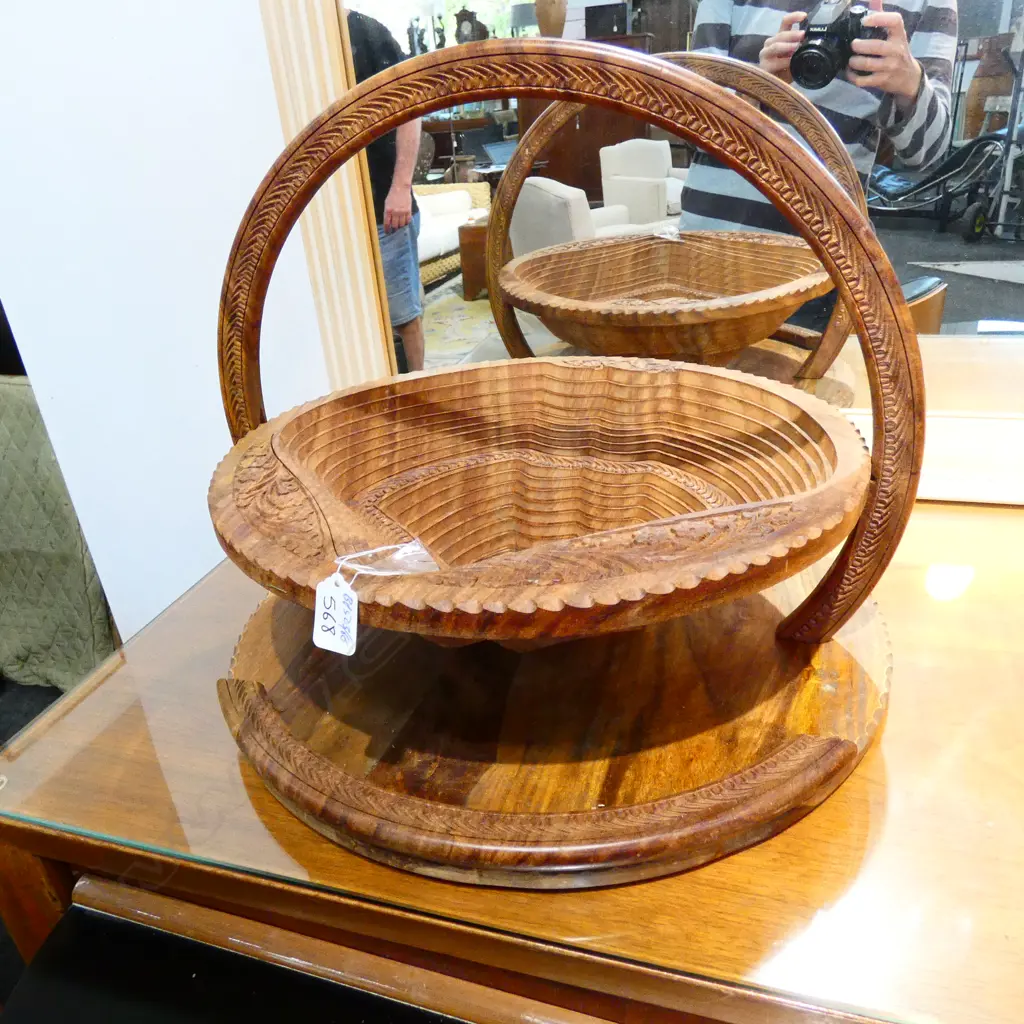 FOLDING WOODEN BASKET Image 1++