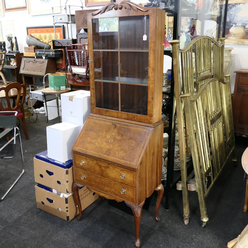 WALNUT BUREAU BOOKCASE H 1710 MM Image 1++