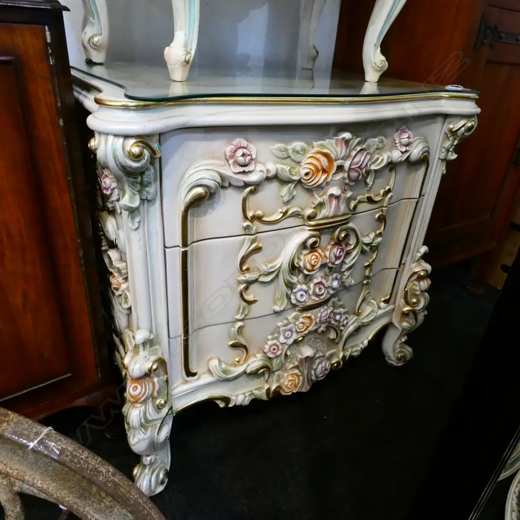 FRENCH STYLE 3 DRAWER CHEST OF DRAWERS W 740 MM Image 1++