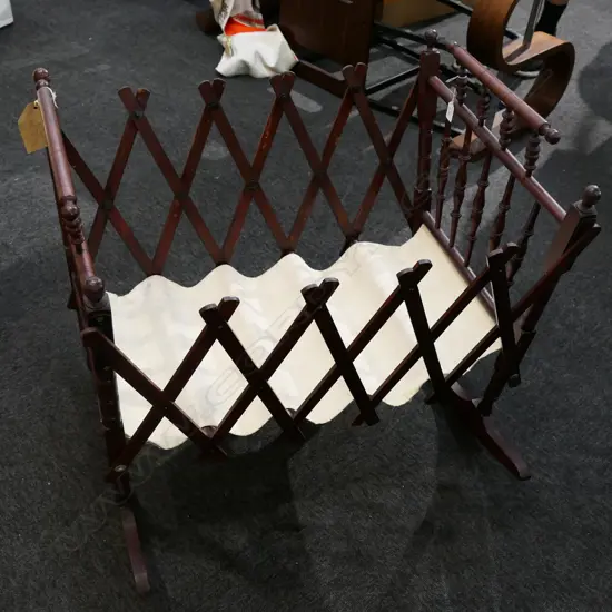  RARE EDWARDIAN FOLDING CRIB