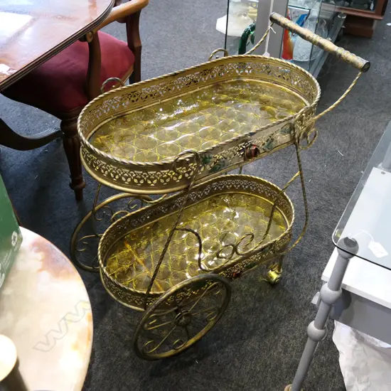 METAL RETRO TEA TROLLEY 