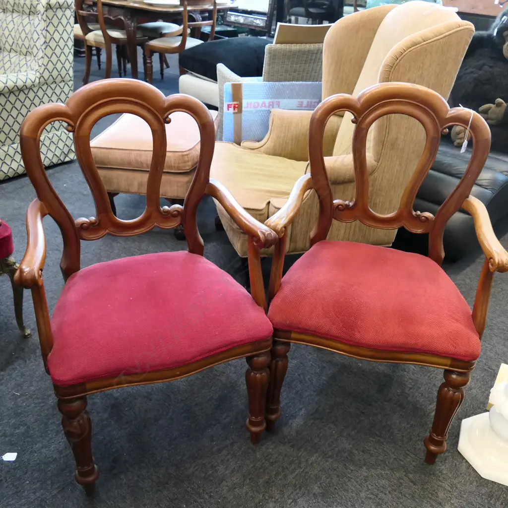 2 VICT STYLE CARVER CHAIRS Image 1++