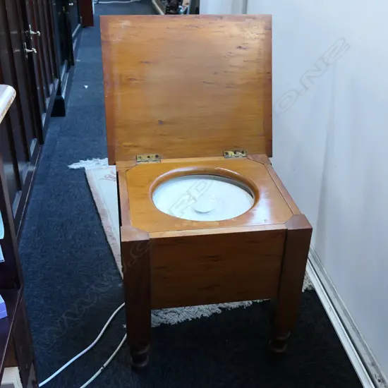 KAURI FRAMED COMMODE WITH ORIGINAL LINER