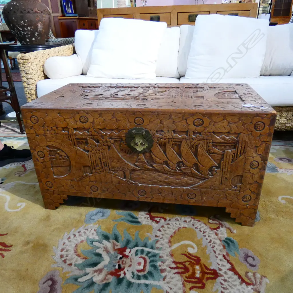 CHAMPHOR WOOD CHEST L 900 MM Image 1++