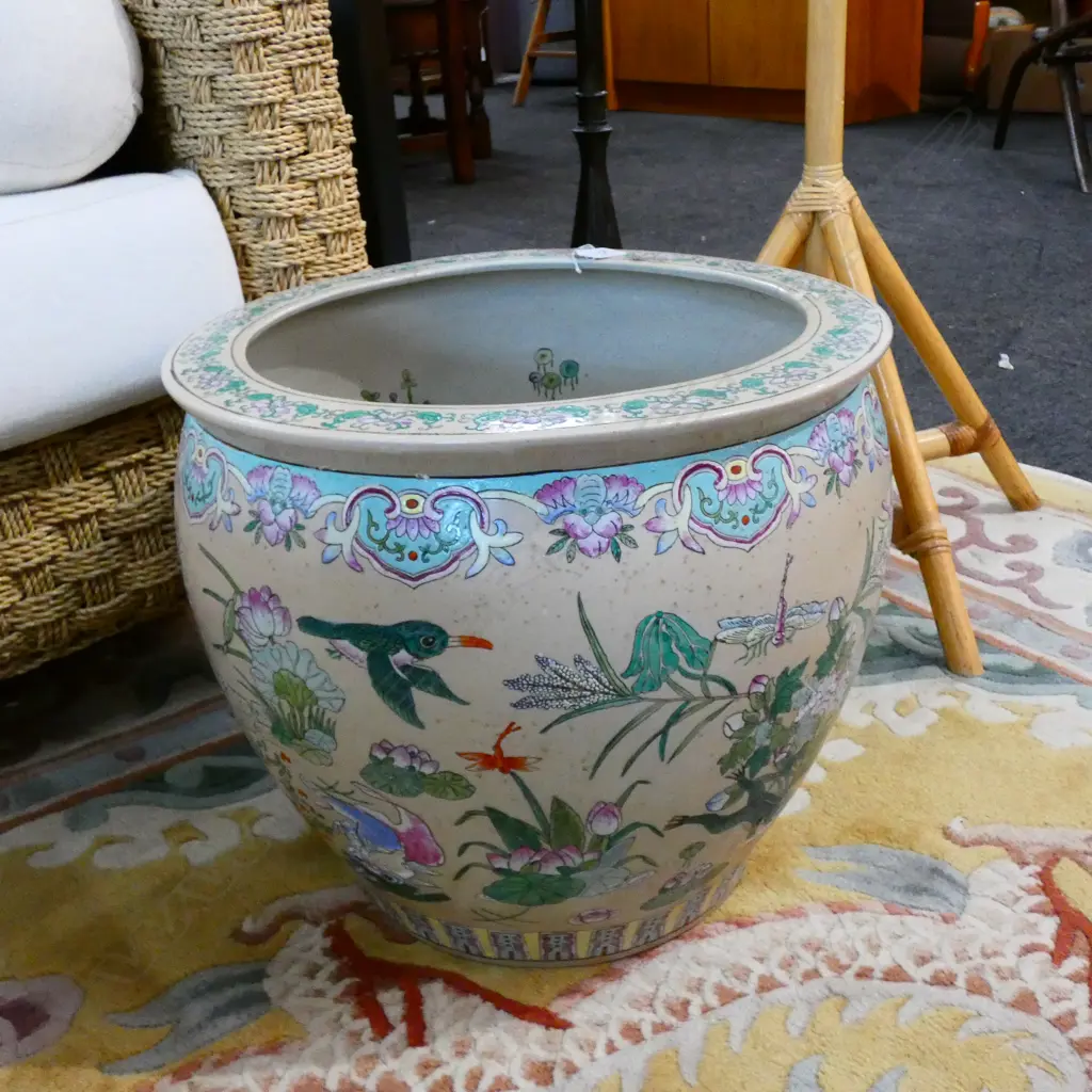 LARGE CHINESE JARDINERE 400MM DIA H. 360MM Image 1++