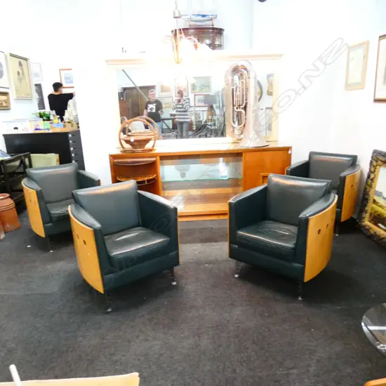 HEAVY QUALITY LEATHER AND PLY CHAIRS
