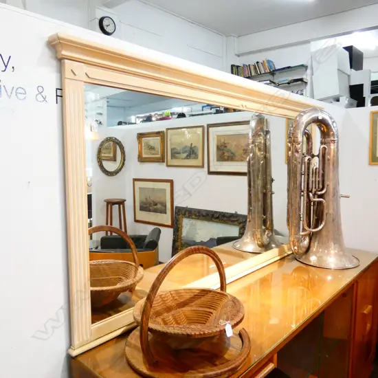 A LARGE FRAMED MIRROR L 2160 MM