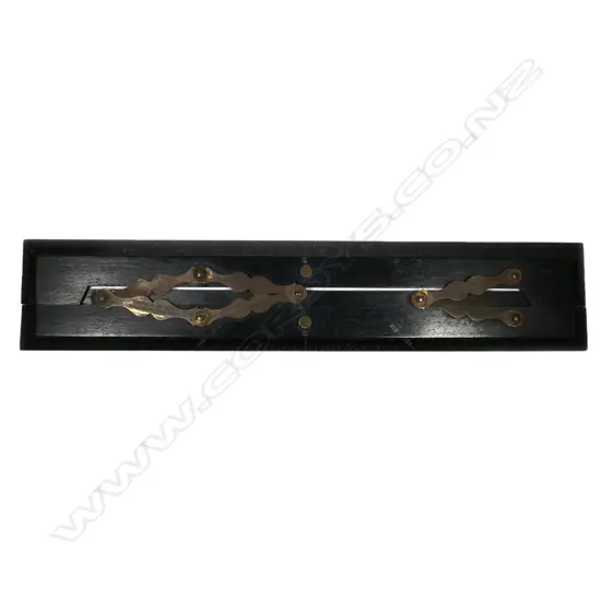 18” EBONY & BRASS 3 BAR PARALLEL RULE     
